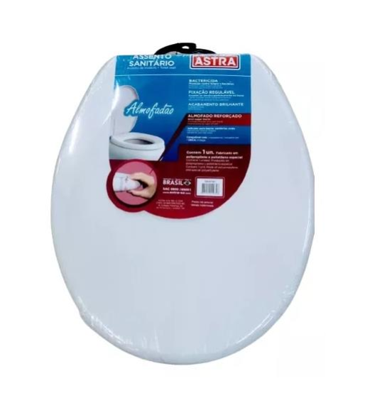 ASIENTO P/ INODORO ASTRA BLANCO ACOLCHADO