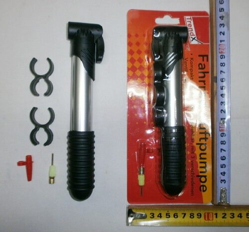 INFLADOR ALUMINIO P/ BICI CON SOPORTE Y ACC.
