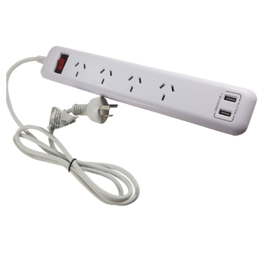 ZAPATILLA 4 TOMAS + 2 USB DE 1.5MTS